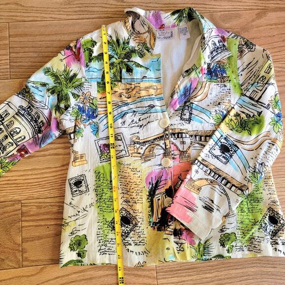 Life Style Petite Travel Inspired Vtg Cotton Jacket Sz PM - Picture 6 of 8